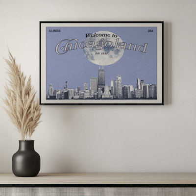 «Welcome to Chicagoland Skyline» par Deny Designs, reproduction d'art