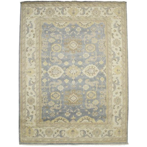 One Allium Way® Gossard Hand Knotted Wool Floral Rug | Wayfair