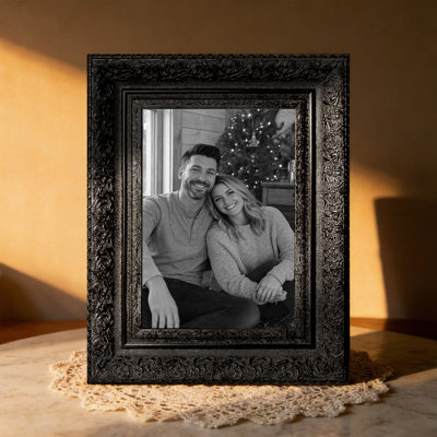 Black 3 PCS 5" x 7" Home Accent Picture Frame with Plexiglass Front