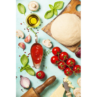 Pizza Ingredients - Wrapped Canvas Print