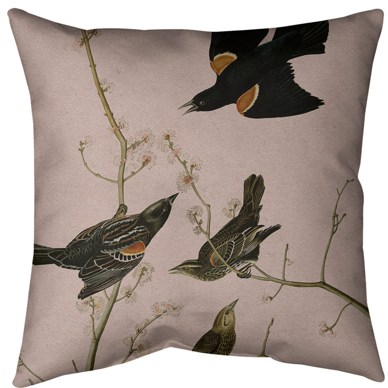 Coussin starling à oreilles, 18 po x 18 po, Rose, Protection UV