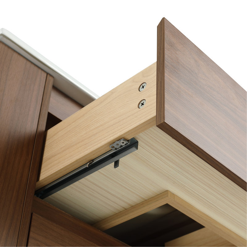 Bathroom Storage Cabinet, 19.68" H x 30" W x 18.30" D, Brown Oak