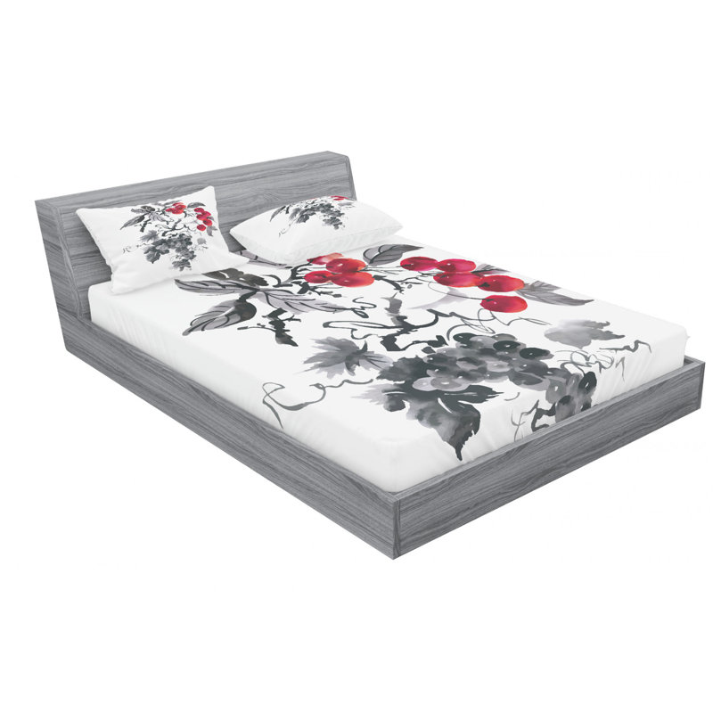 Microfiber Sheet Set, Queen Sheet Set + Fitted Sheet + 2 Pillowcases
