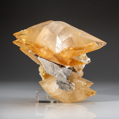 Cristal de calcite doré de la mine Elmwood, Tennessee (5,15 lb)