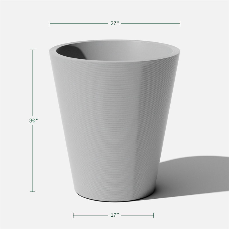 Pro Series Curve Thirty Planter, Gray