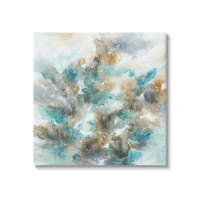 "Blue Floral Petals", art mural sur toile par K. Nari