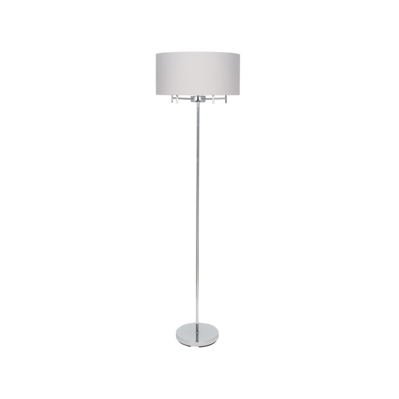 Broseley 161cm Polished Nickel Traditional Floor Lamp