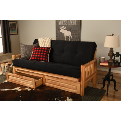 Futon complet avec matelas et rangement avec rangement Stratford