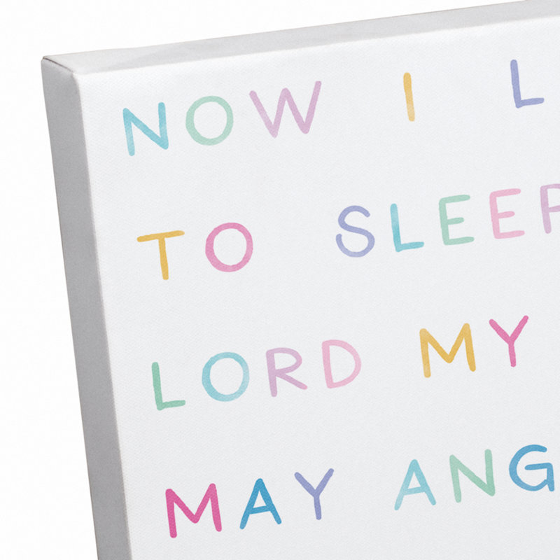 Art sur toile Bowers Now I Lay Me Down to Slee, H 11 po x l 14 po x P 1,25 po