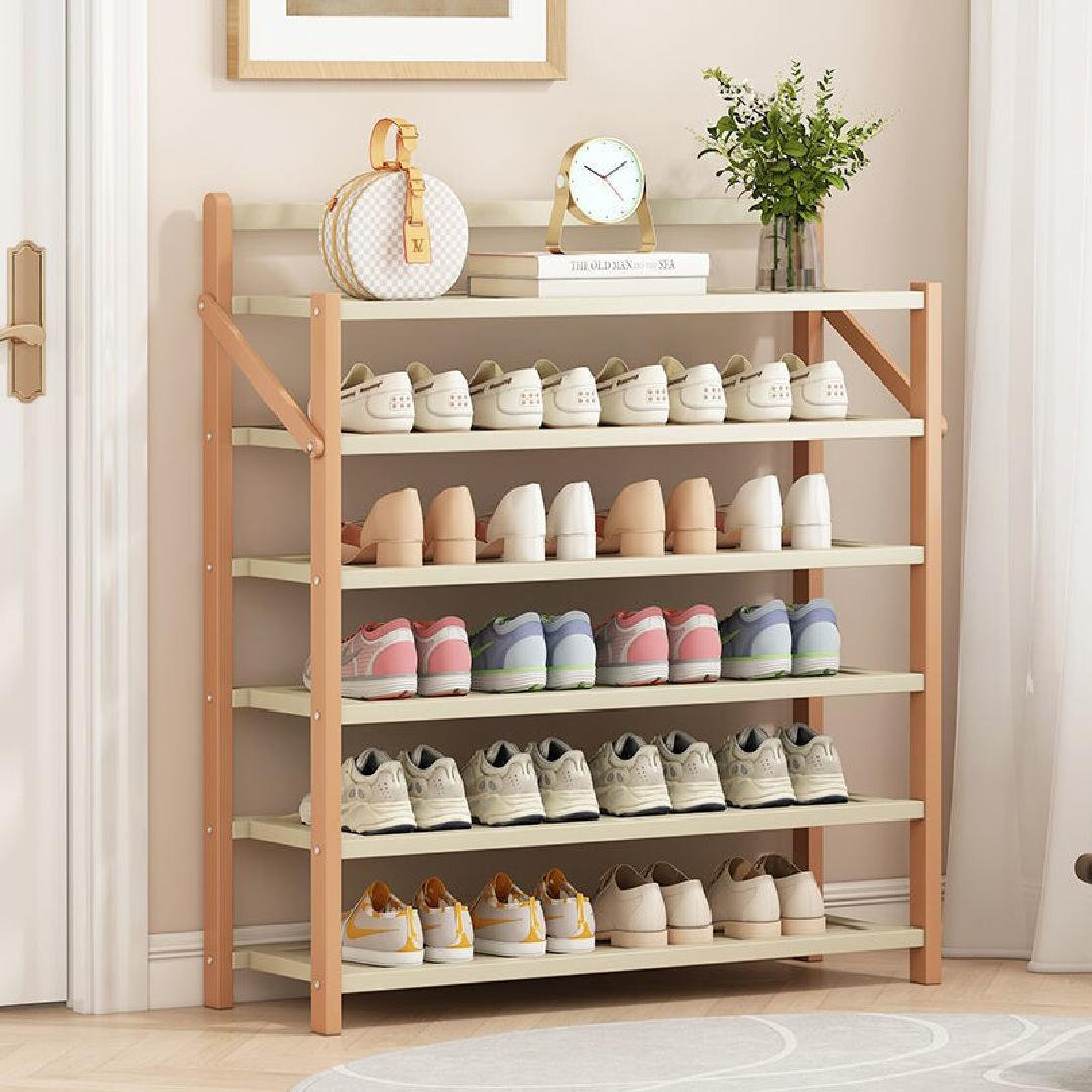 Ebern Designs 20 Pair Solid Wood Shoe Rack