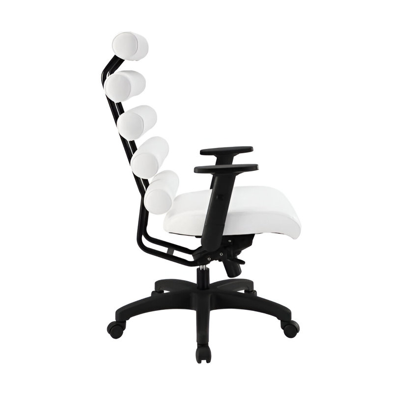 Moon Office Chair With High Back, White