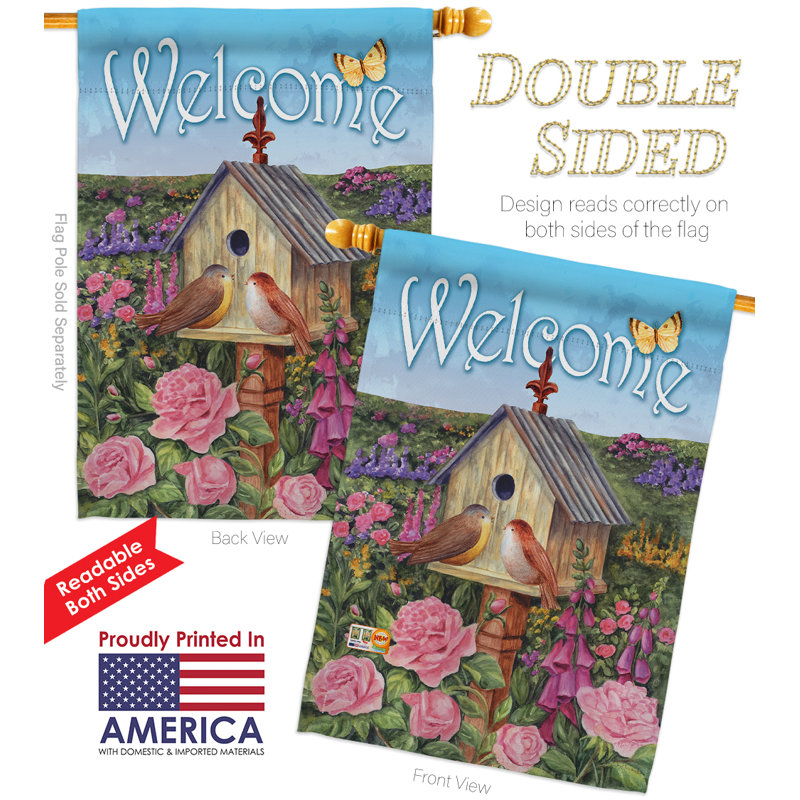 Double Sided 40'' H x 28'' W Polyester Flag Set