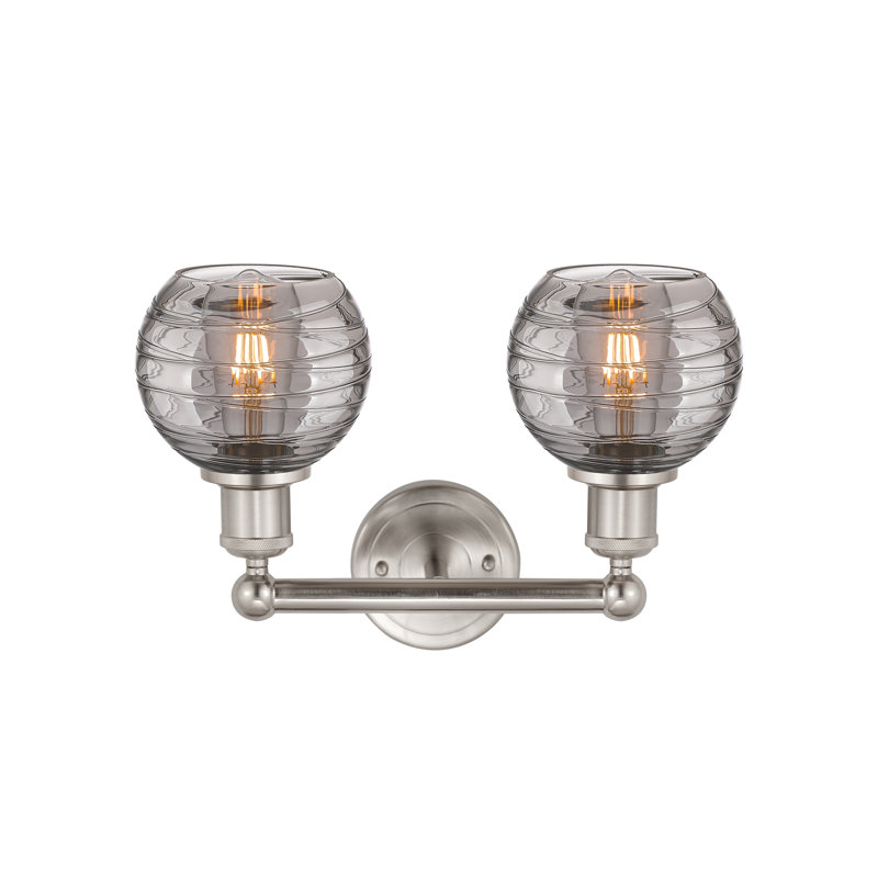 Cambria 2 - Light Dimmable Vanity Light, Satin Nickel, Light Smoke