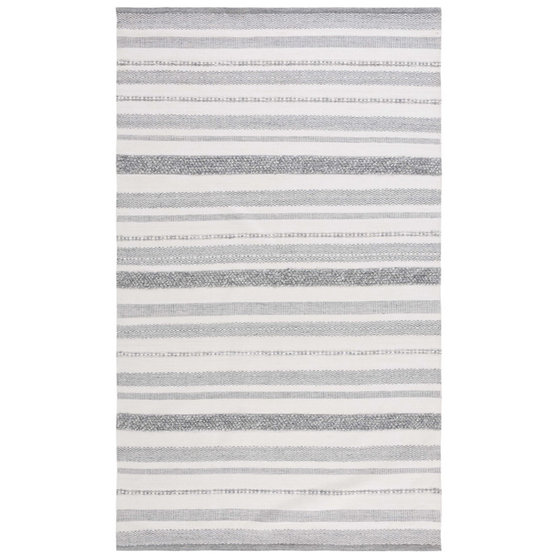 Maariya Hand Woven Pet Striped Rug, Rectangle 5' x 8'