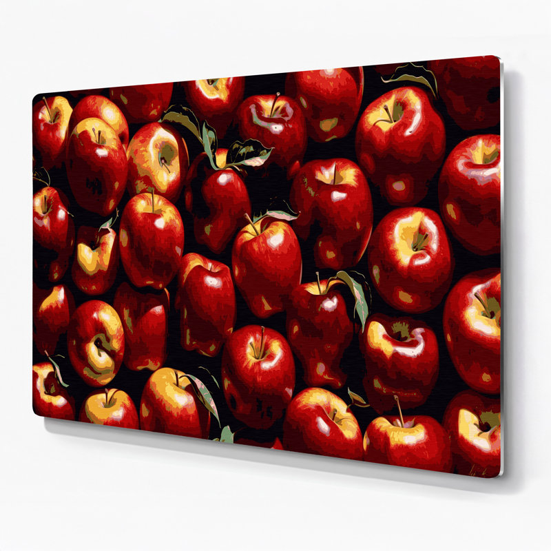 Art mural en métal «Fruit Apple Red», H 8 po x l 10 po