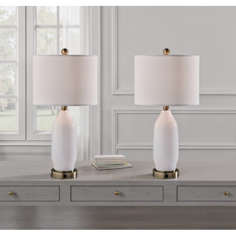 Ensemble de 2 lampes de table Freya, Blanc