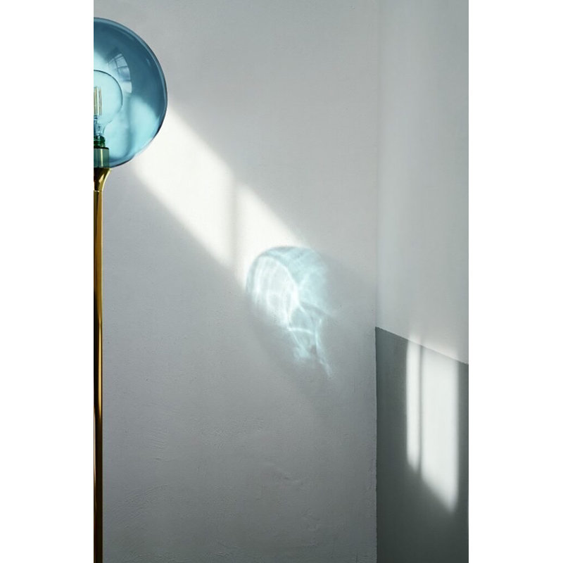 Ballroom Floor Lamp, Gold, Blue Sky