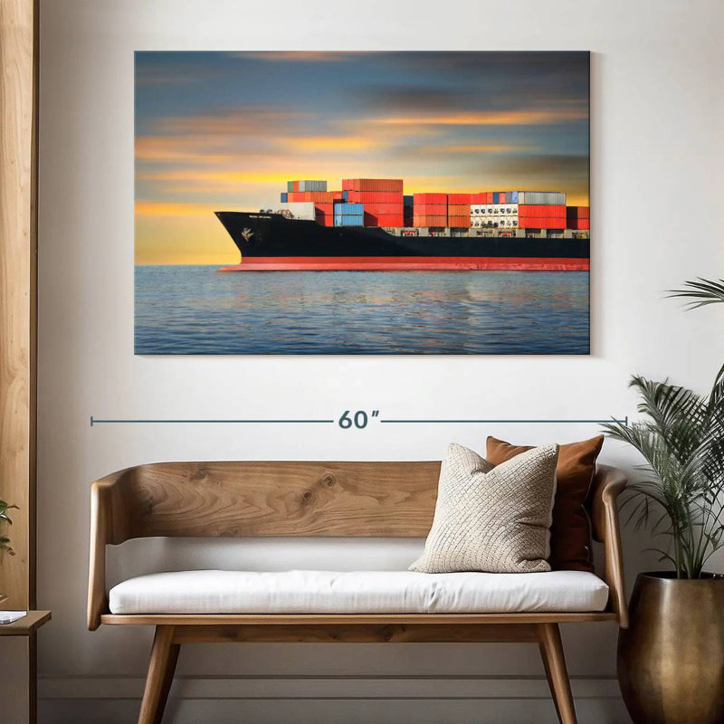 Cargo Ship, 34" H x 51" W