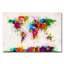 «World Map Splash» par Michael Tompsett, reproduction sur toile-31105007