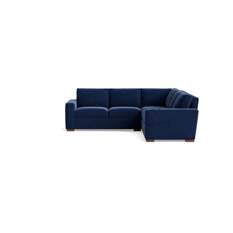 Couch Potato Sectional, Performance Velvet - Uniform, Right Hand Facing