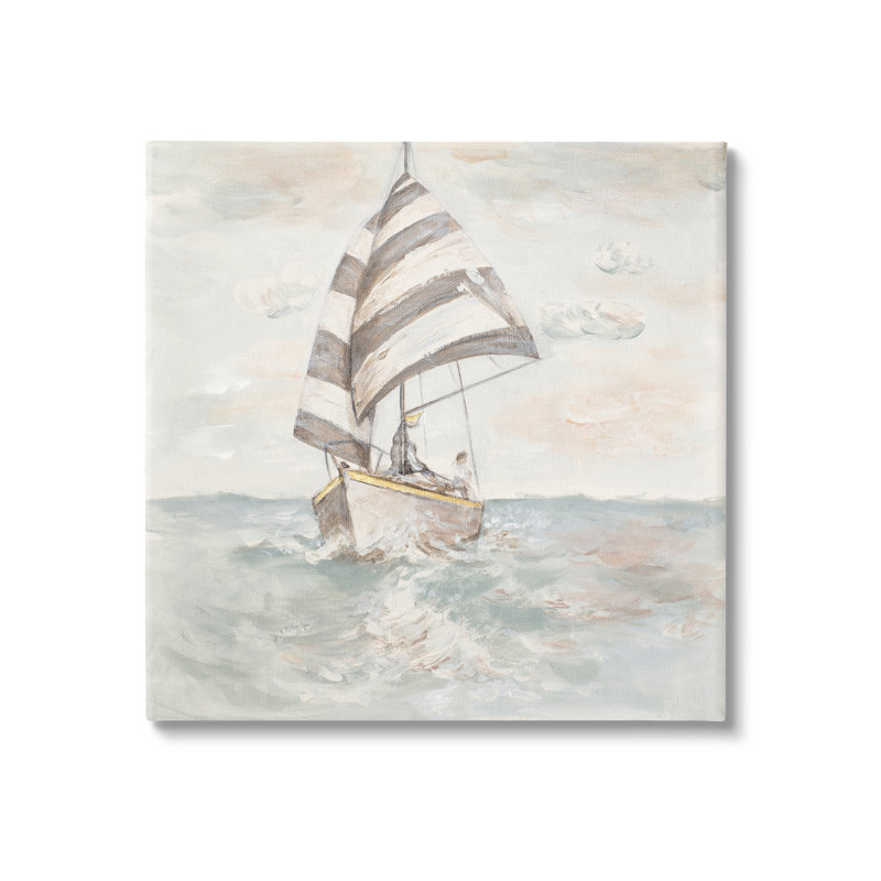Bateau de pêche à voile haut, Plaque murale, H 24 po x l 24 po x P 1,5 po