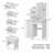 31.5" W Makeup Vanity Set with 3-Color LED Lighted Mirror and 5 Storage Drawers -1508110385