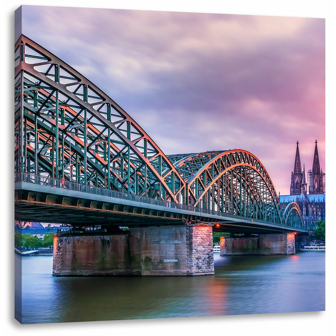 Leinwandbild Prächtige Hohenzollernbrücke in Köln