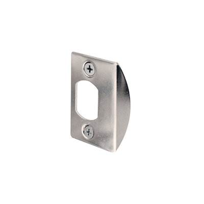 Gâche de porte à verrou FHC E2234, matériau en acier, patte réglable, hauteur de 2 1/4 po, finition chromée, paquet de 2