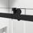 72 In. W X 76 In. H Single Sliding Frameless Shower Door/Enclosure In Matte Black Finish With Clear Glass-122790627