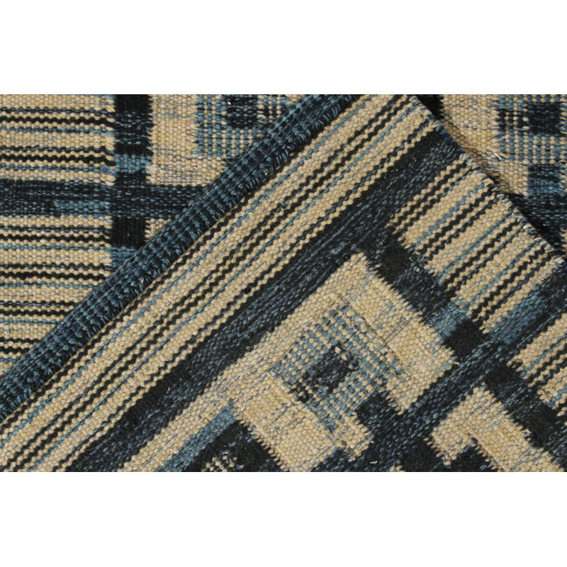 Scandinavian Wool Geometric Area Rug, Runner 2'6" x 10'