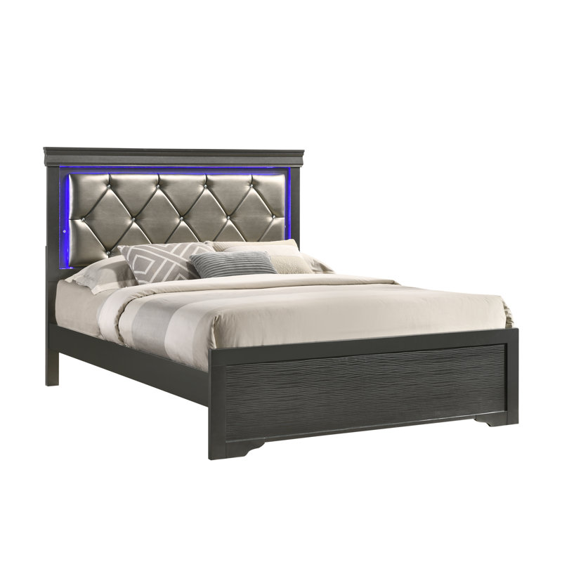 Mayodan Upholstered Standard Bed, Queen, Gray