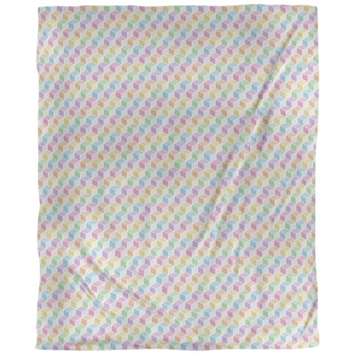 Tissu cube en arc-en-ciel
