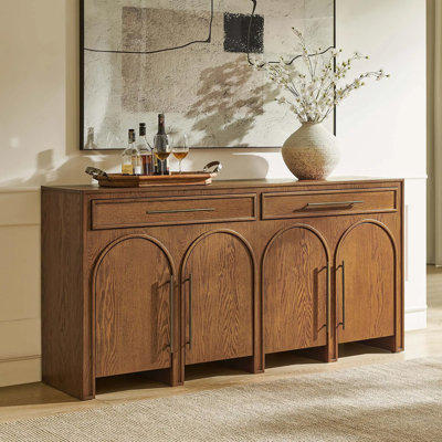 Retro archway minimalist entrance cabinet