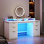 Computer Desk with Built-In Electrical Outlet-176581613