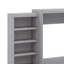 Lit escamotable double avec tablettes et tiroirs de rangement