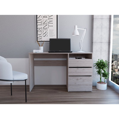 3 Drawers Computer Desk, One Shelf