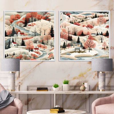 Aurelien - Ensemble de 2 collage paysage carré