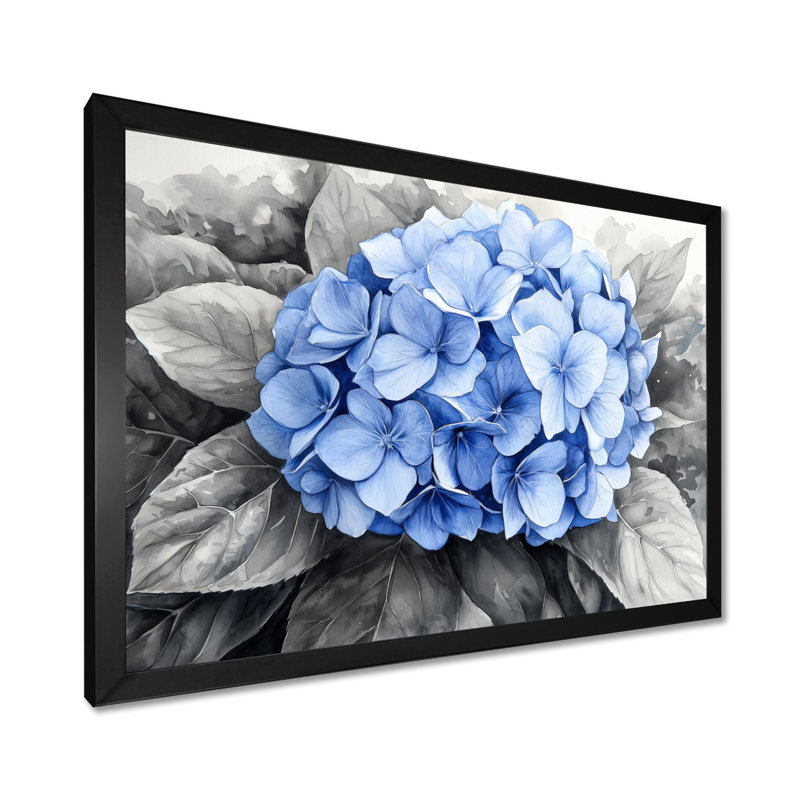 Ingersoll - Floral Wall Art, H 12 po x l 20 po, Picture Frame Print, Noir