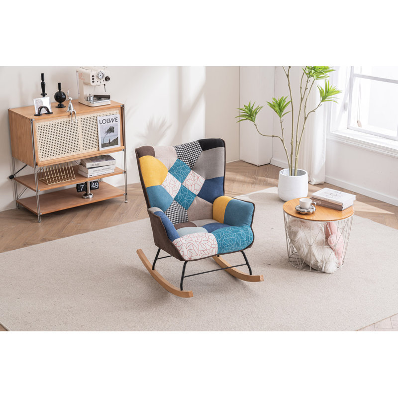 Chaise berçante rembourrée Lammons