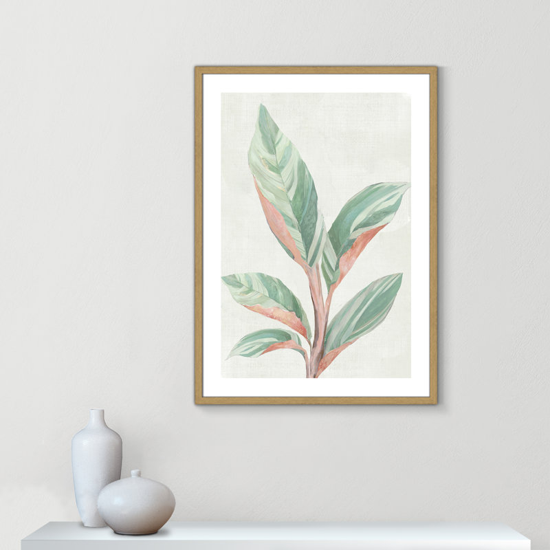 Gingembre II - reproduction d'art, Toile avec cadre en bois beige, H 35,5 po x l 25,5 x P 0,75 po
