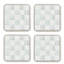 Sterling Check Cork Back Coasters, Set Of 4