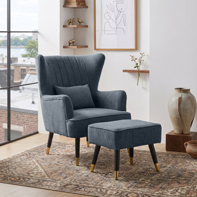 Ivanka 77Cm Wide Armchair and Ottoman