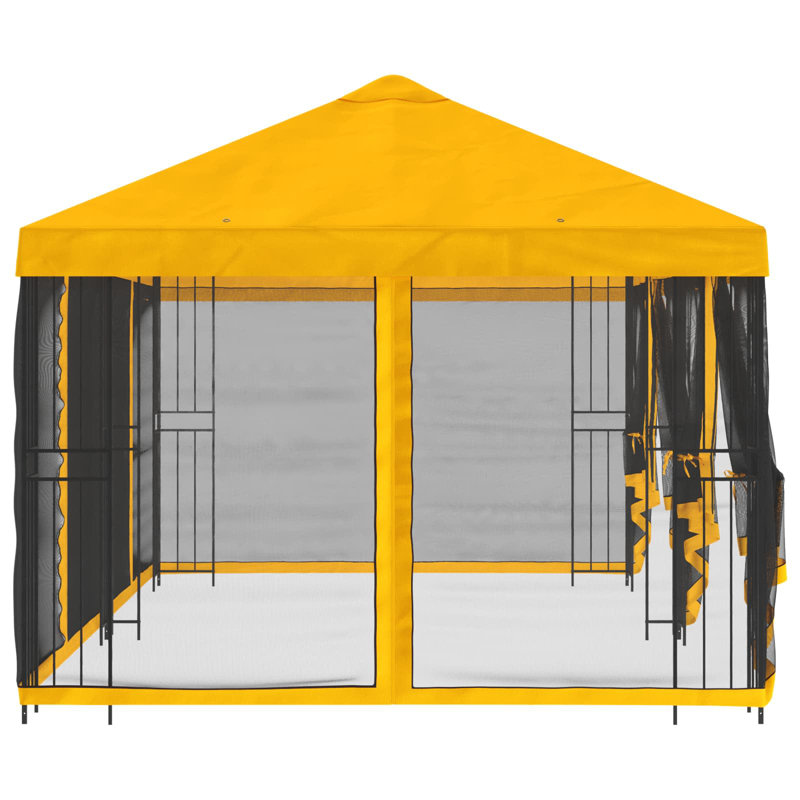 Vidaxl Gazebo Polyester And Steel, Yellow