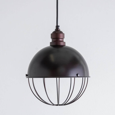 Luminaire suspendu en forme de dôme à 1 lumière Folki
