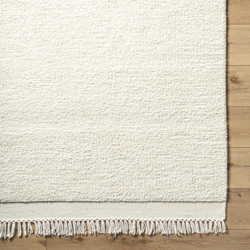 Mabel Hand Tufted Wool Area Rug in Tan, Rectangle 2' x 3'