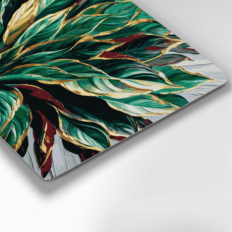 Art mural en métal Botanical Dracaena, H 11 po x l 14 po