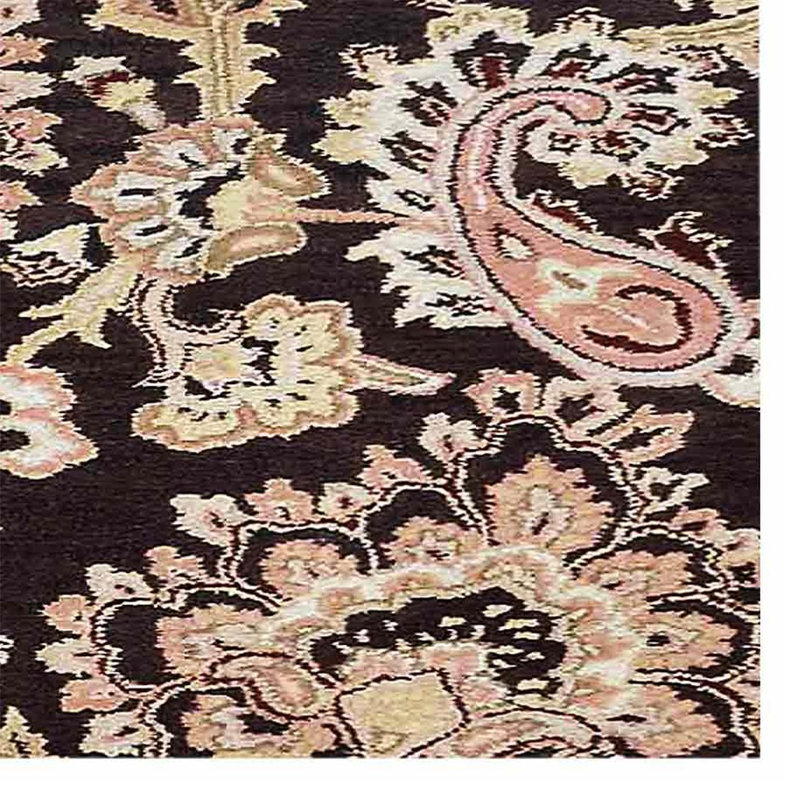 Akain Hand Tufted Wool Eco-Friendly Area Rugs - Rectangle, Brown Color, Floral Modern Design, High Pile Thick Handmade Anti Skid Area Rugs for Living Room, Bed Room