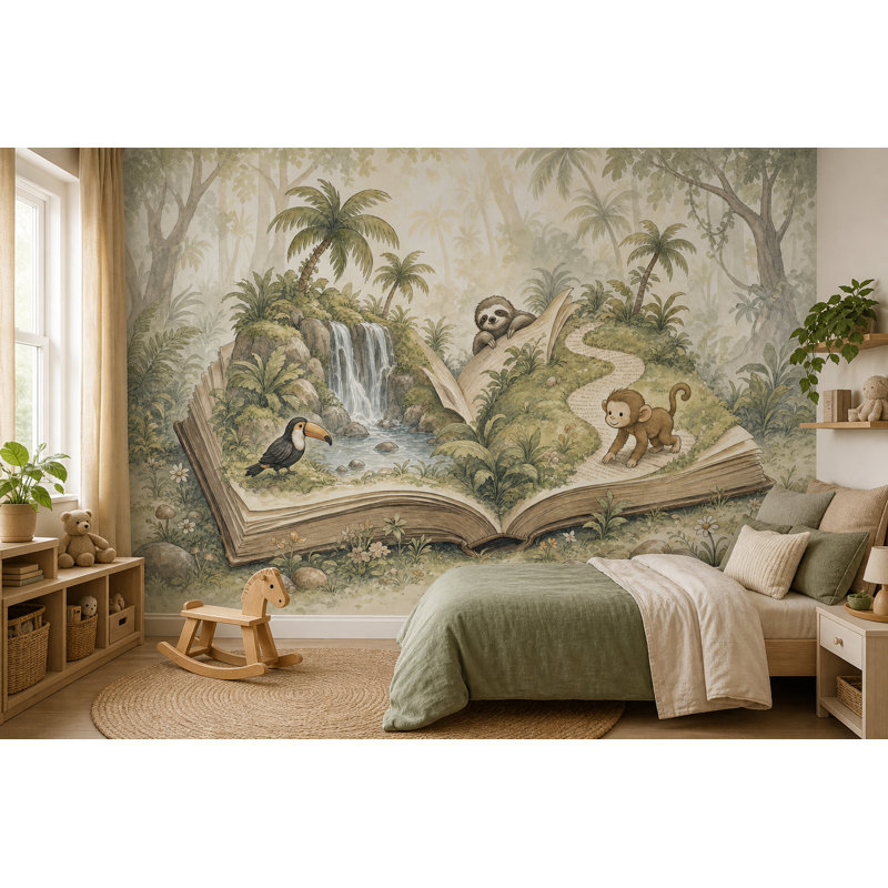 Misty Forest, 100"x96", Peel and Stick