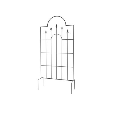 Adahy 180cm H x 100cm W Metal Arched Trellis