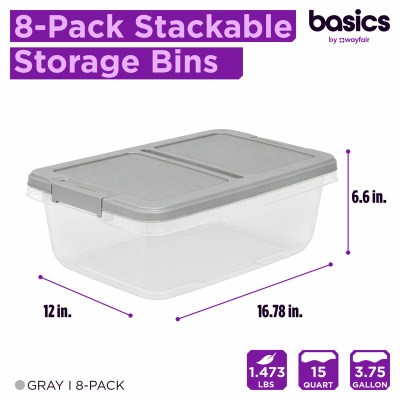 Wayfair Basics Latched Storage Container 15 Qt
